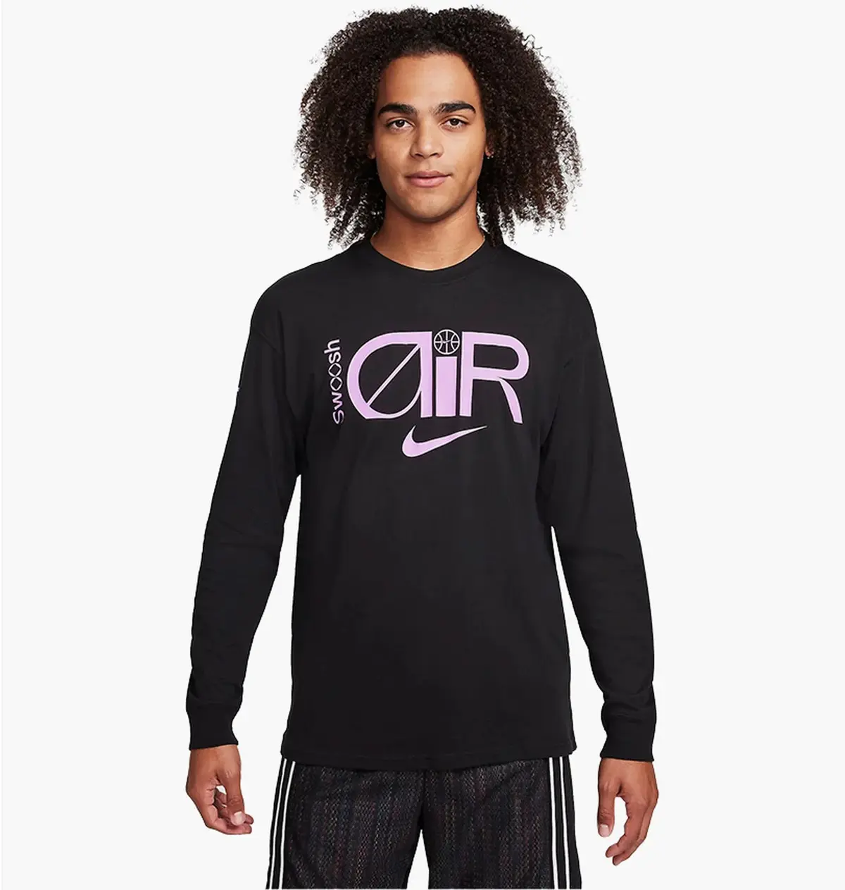 Кофта чоловіча Nike Max90 Long-Sleeve Basketball T-Shirt Black