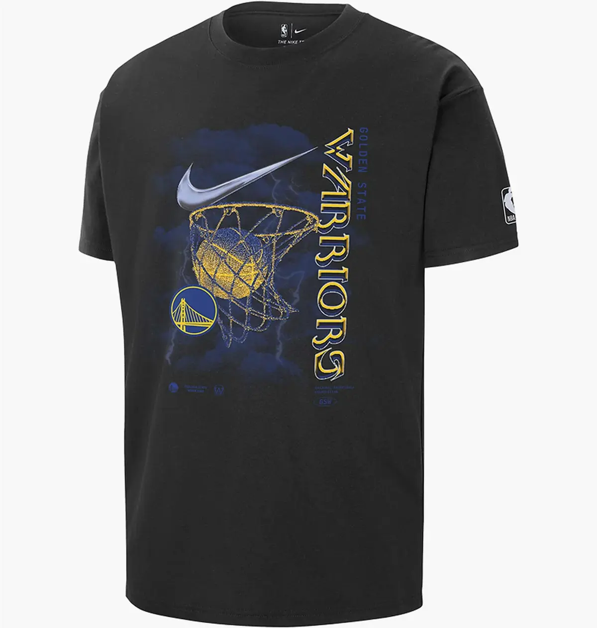 Футболка чоловіча Nike Golden State Warriors Courtside Max90 Nba T-Shirt Black