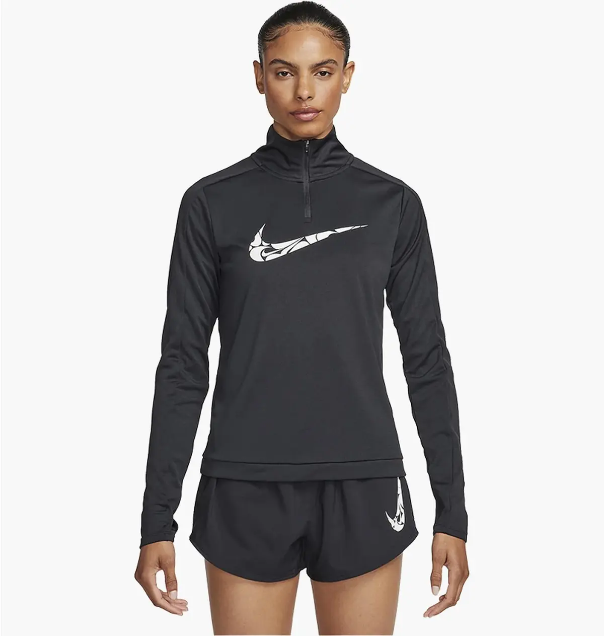 Кофта жіночі Nike Camada 1/4 Dri-Fit Swoosh Black