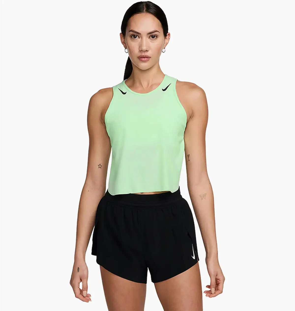 Майка женская Nike Aeroswift Dri-Fit Adv Cropped Running Tank Top Green