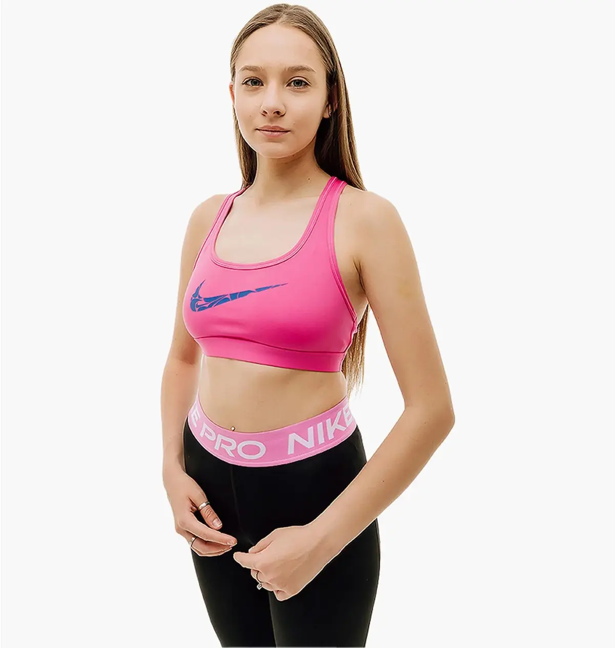 Спортивный топ женской Nike W Nk Swsh Ls Hbr Bra