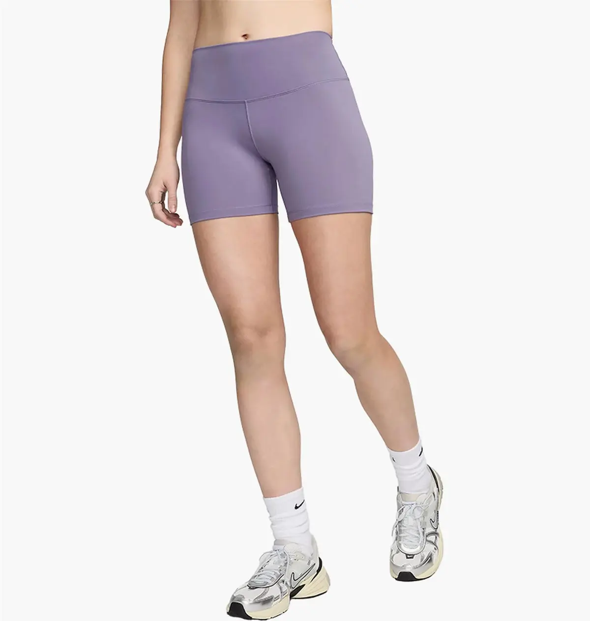 Шорти жіночі Nike One High-Waisted 5 Biker Shorts Violet