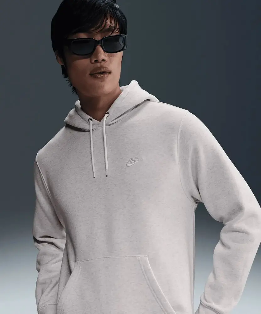 Кофта мужская Nike Club Fleece Pullover серая FN3859-051