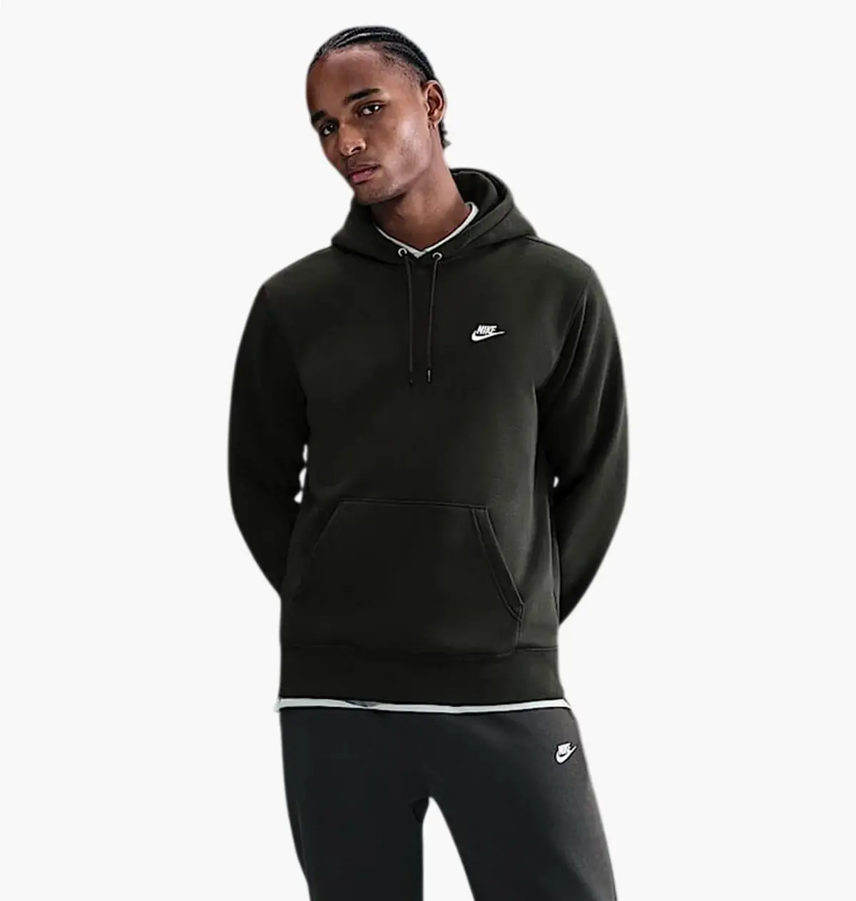 Кофта мужская Nike Club Bb Po Olive