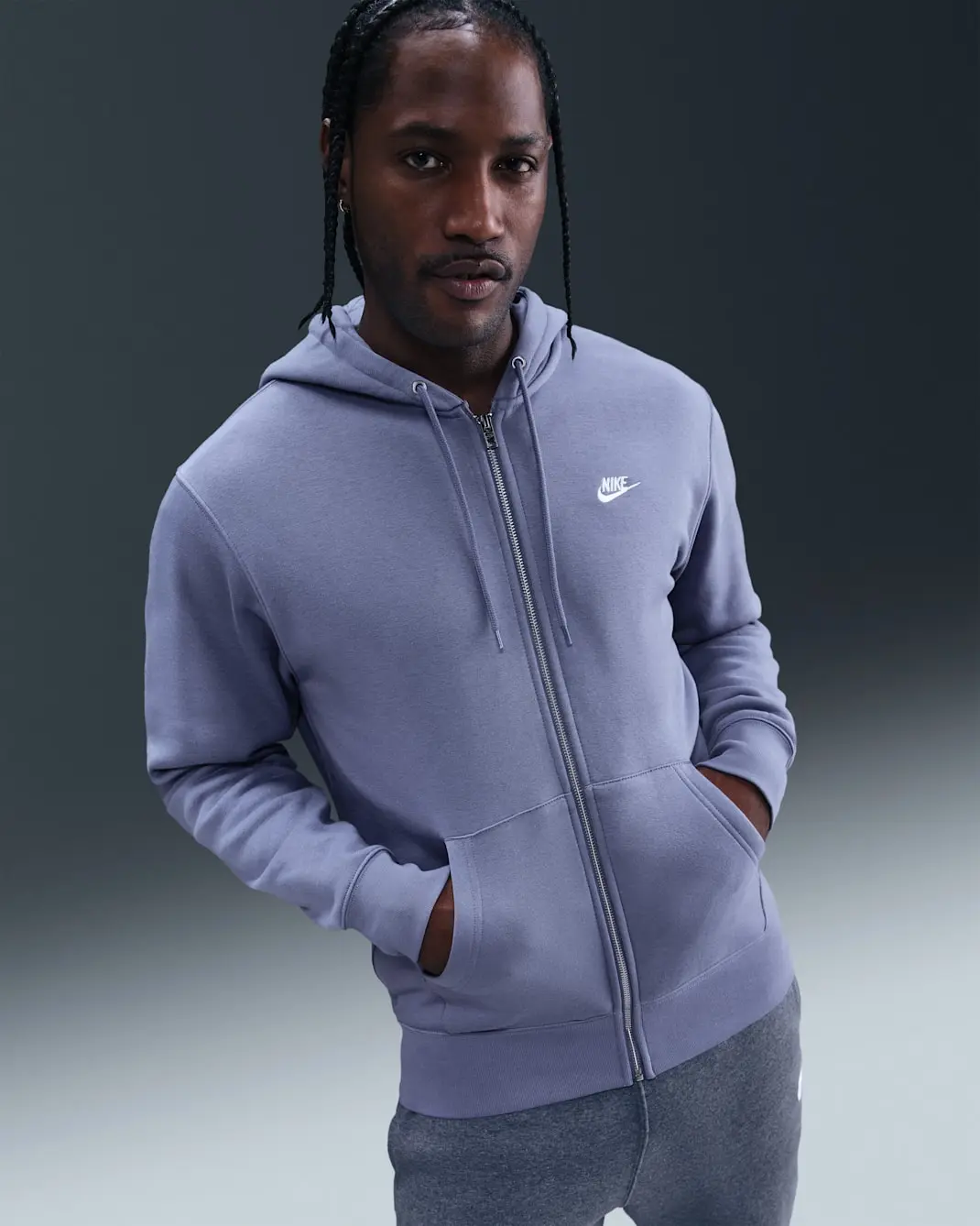 Кофта чоловіча Nike Club Full-Zip Fleece Hoodie