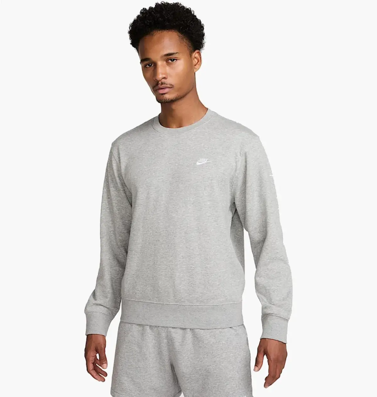 Кофта мужская Nike Club Bb Crew Grey