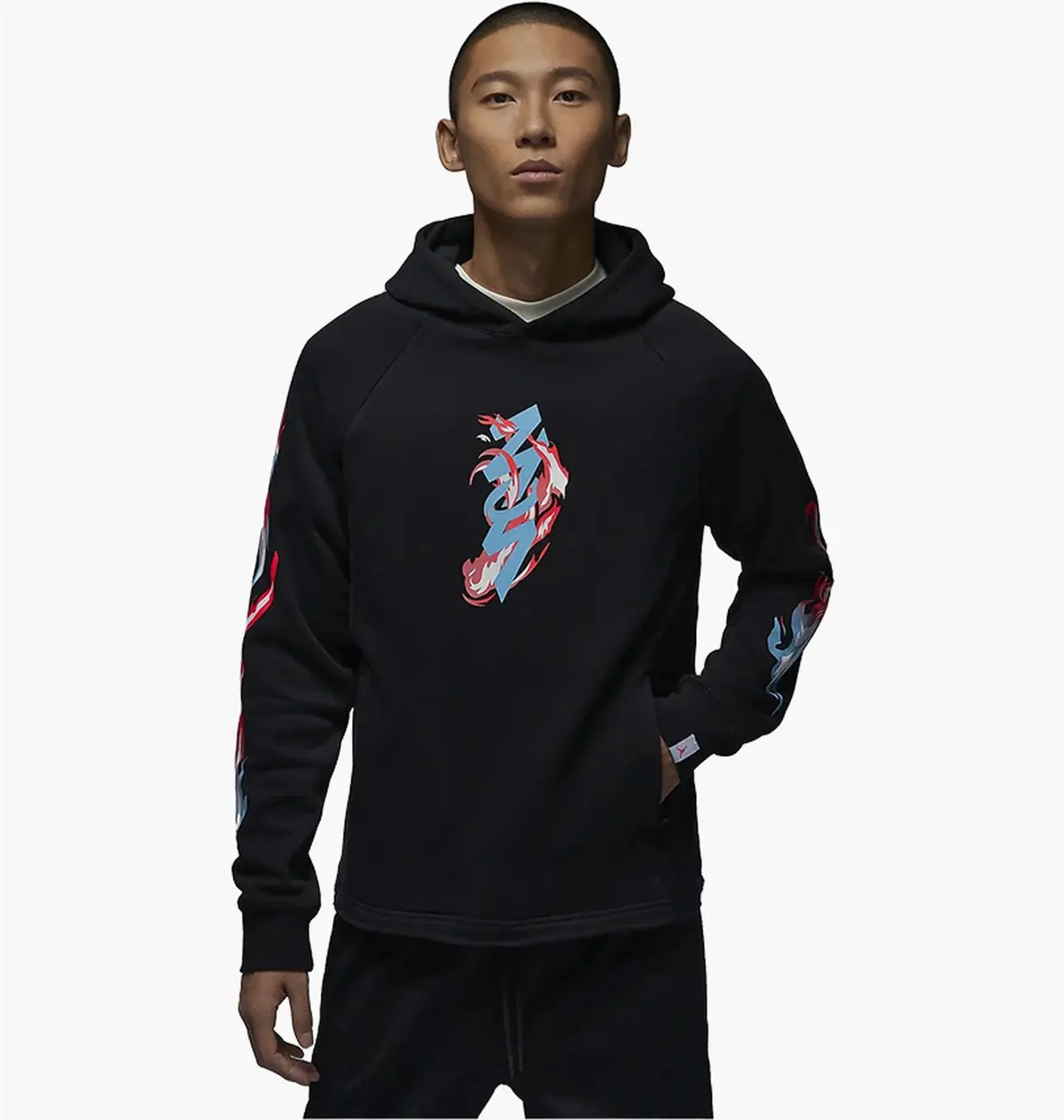 Кофта мужская Jordan Zion Graphic Fleece Pullover Hoodie Black