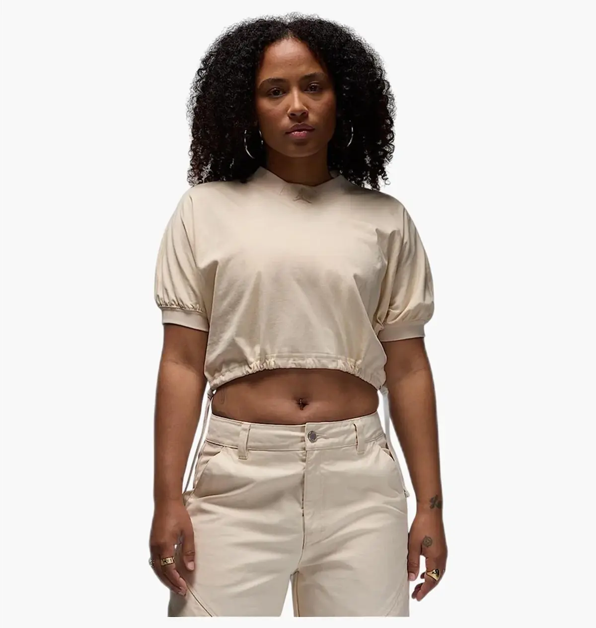 Кофта женские Jordan Womens Knit Cropped Top Beige