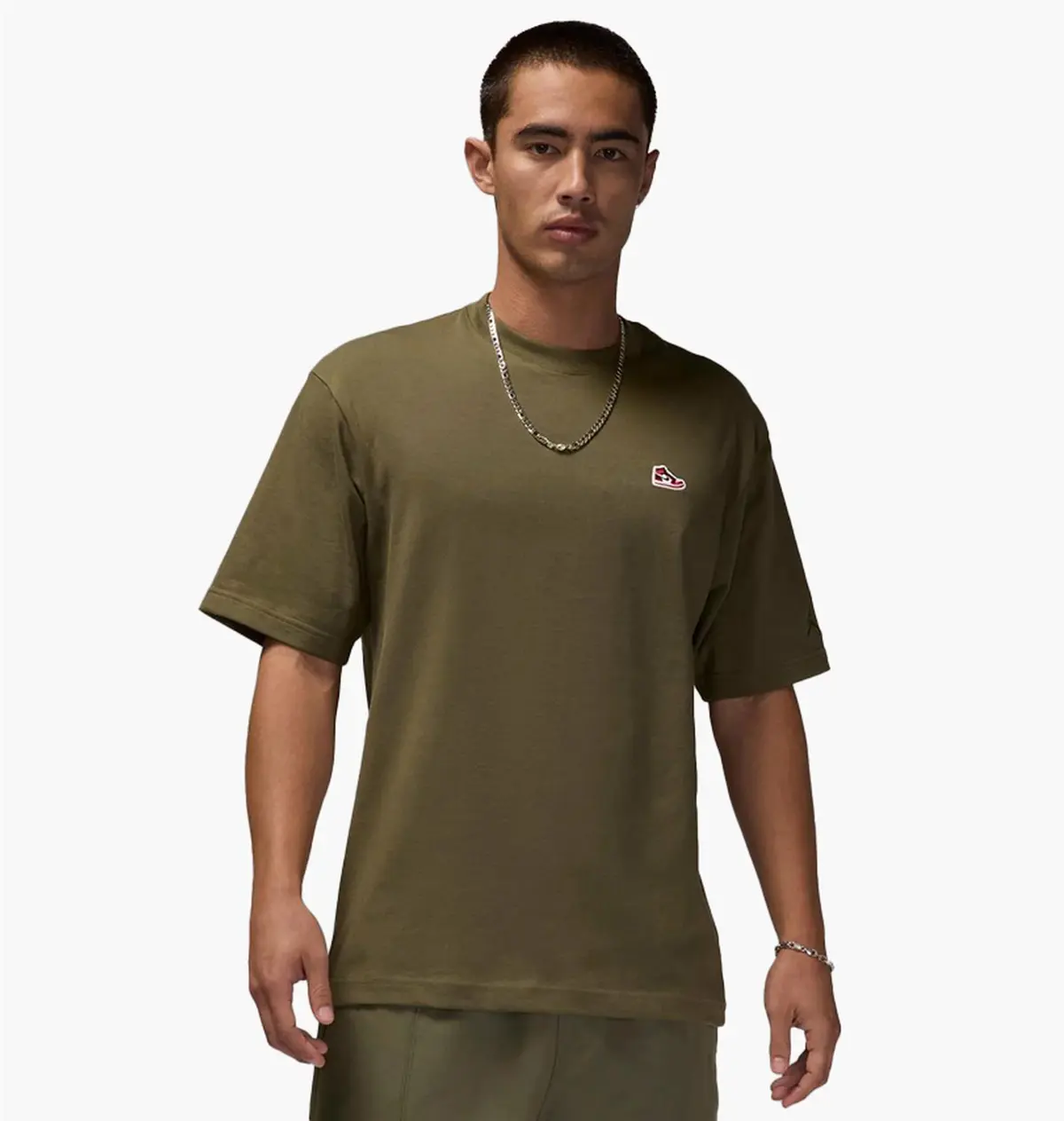 Футболка чоловіча Jordan Brand Snkr Ptch Ss Crew Olive