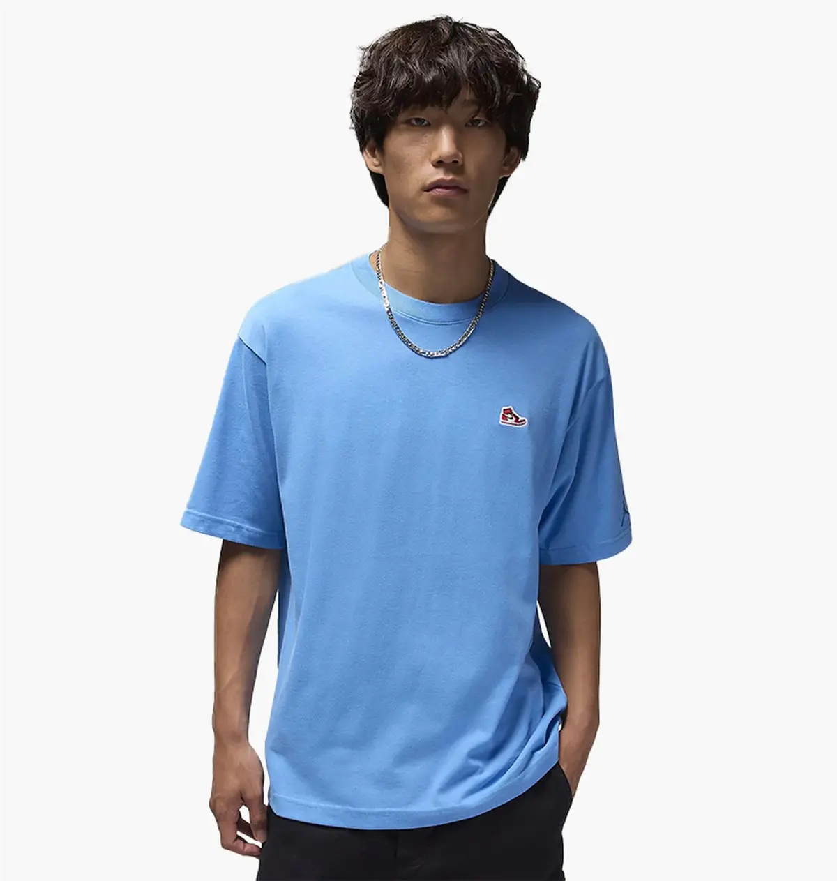 Футболка чоловіча Jordan Brand Snkr Ptch Ss Crew Light Blue