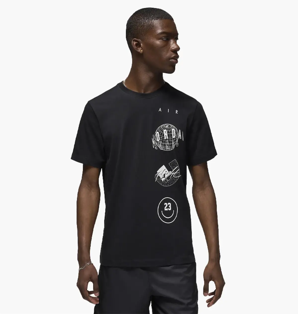 Футболка чоловіча Nike Brand Logo Stack Black