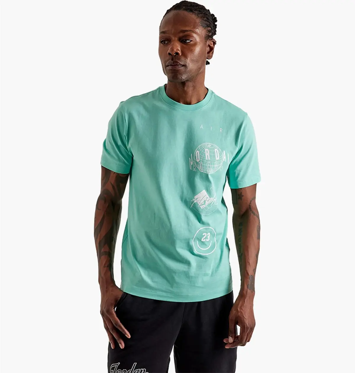Футболка чоловіча Jordan Logo Stack Tee Turquoise