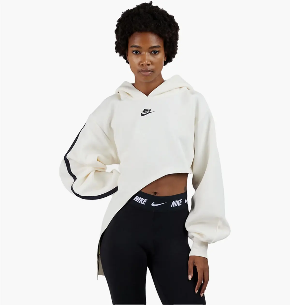 Кофта жіночі Nike Nsw Tech Fleece Asymmetrical Fleece Hoodie Beige