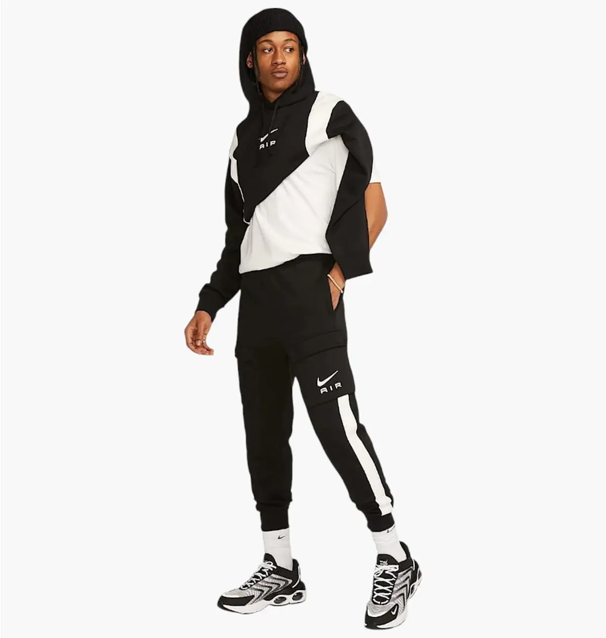 Спортивний костюм чоловічий Nike Mens Fleece Black/White