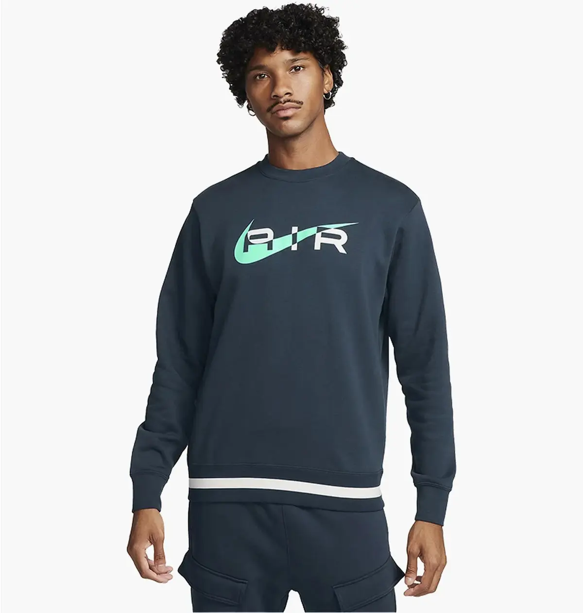 Кофта чоловіча Nike Air Fleece Crew-Neck Sweatshirt Blue
