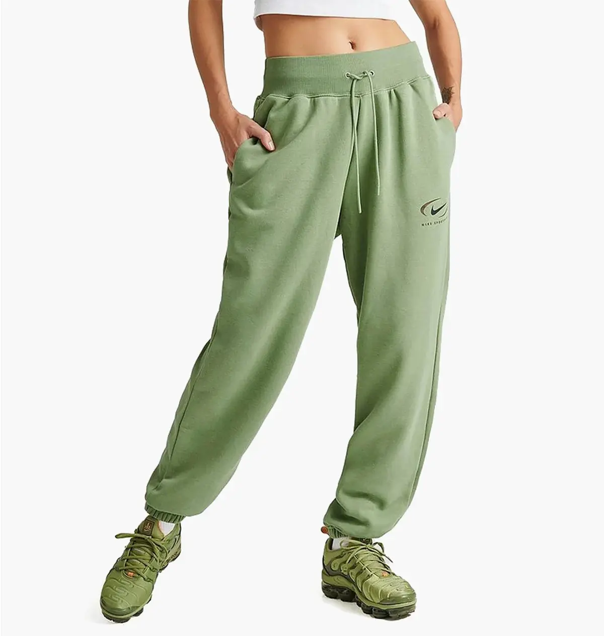 Брюки женские Nike Ns Phnx Flc Hr Os Pant Prnt