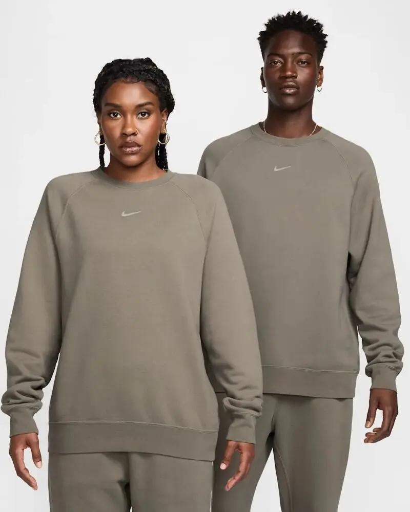 Кофта мужская Nike Nocta Fleece Cs Crew серая FN8160-040