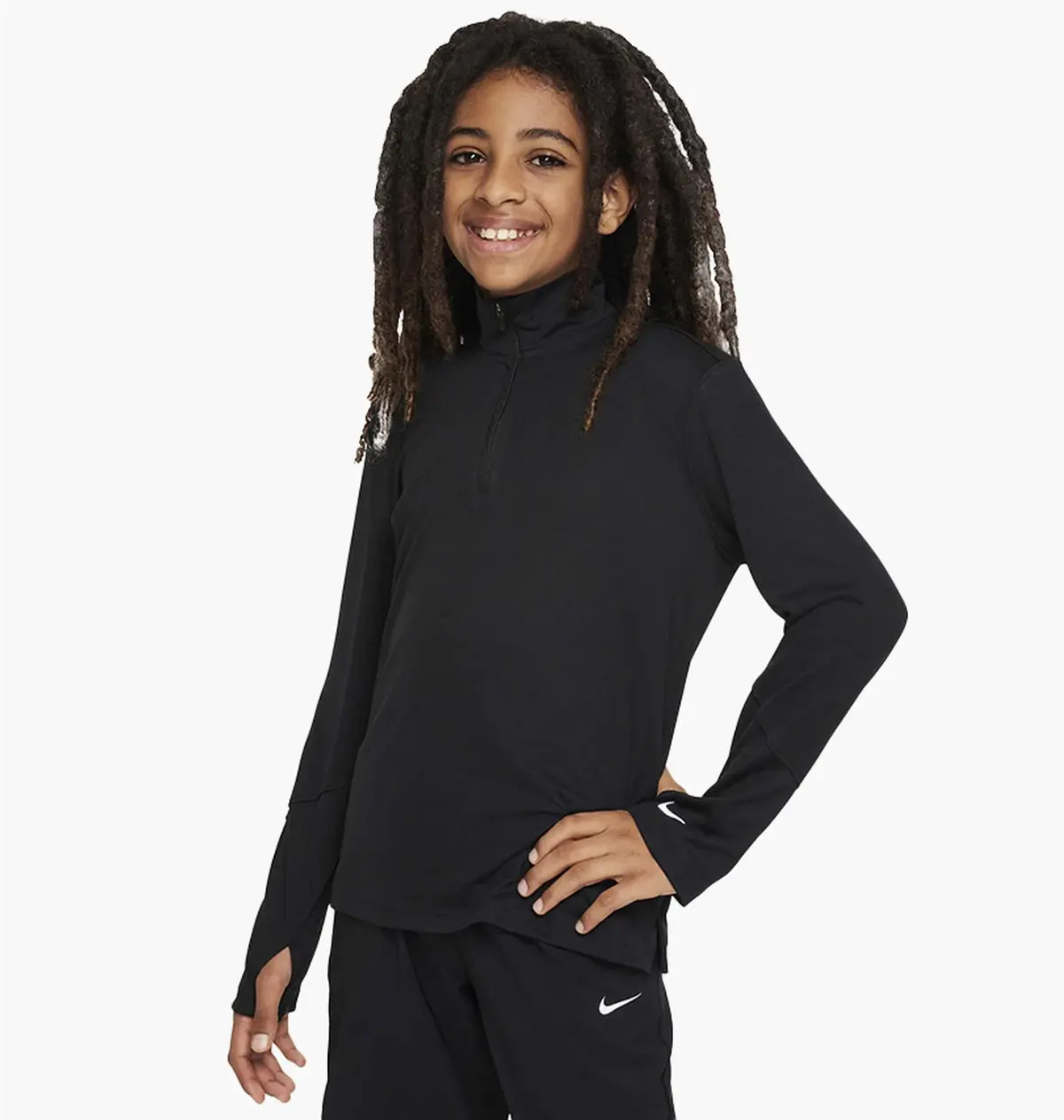 Светр дитячий Nike Multi Older Dri-Fit Uv Long-Sleeve 1/2-Zip Top Black