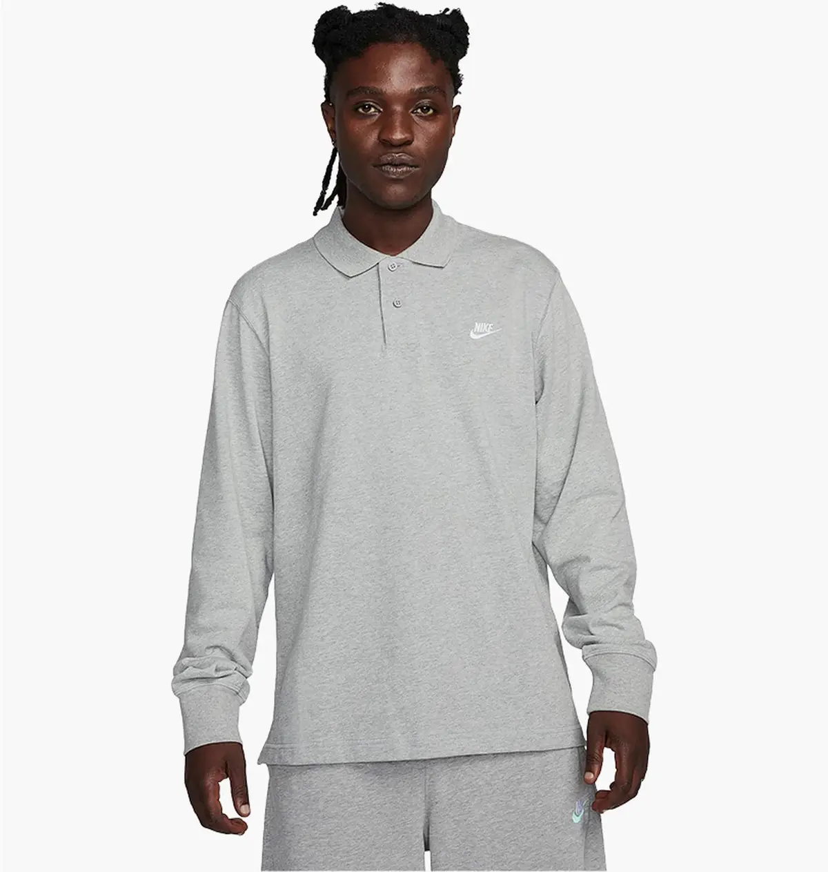 Кофта чоловіча Nike Club Longsleeve-Polo Grey