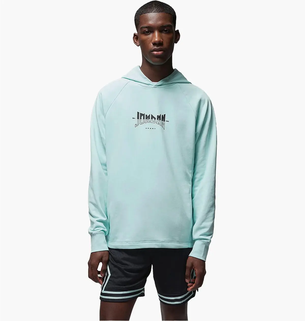 Кофта чоловіча Jordan Dri-Fit Sport Graphic Fleece Pullover Hoodie Light Blue