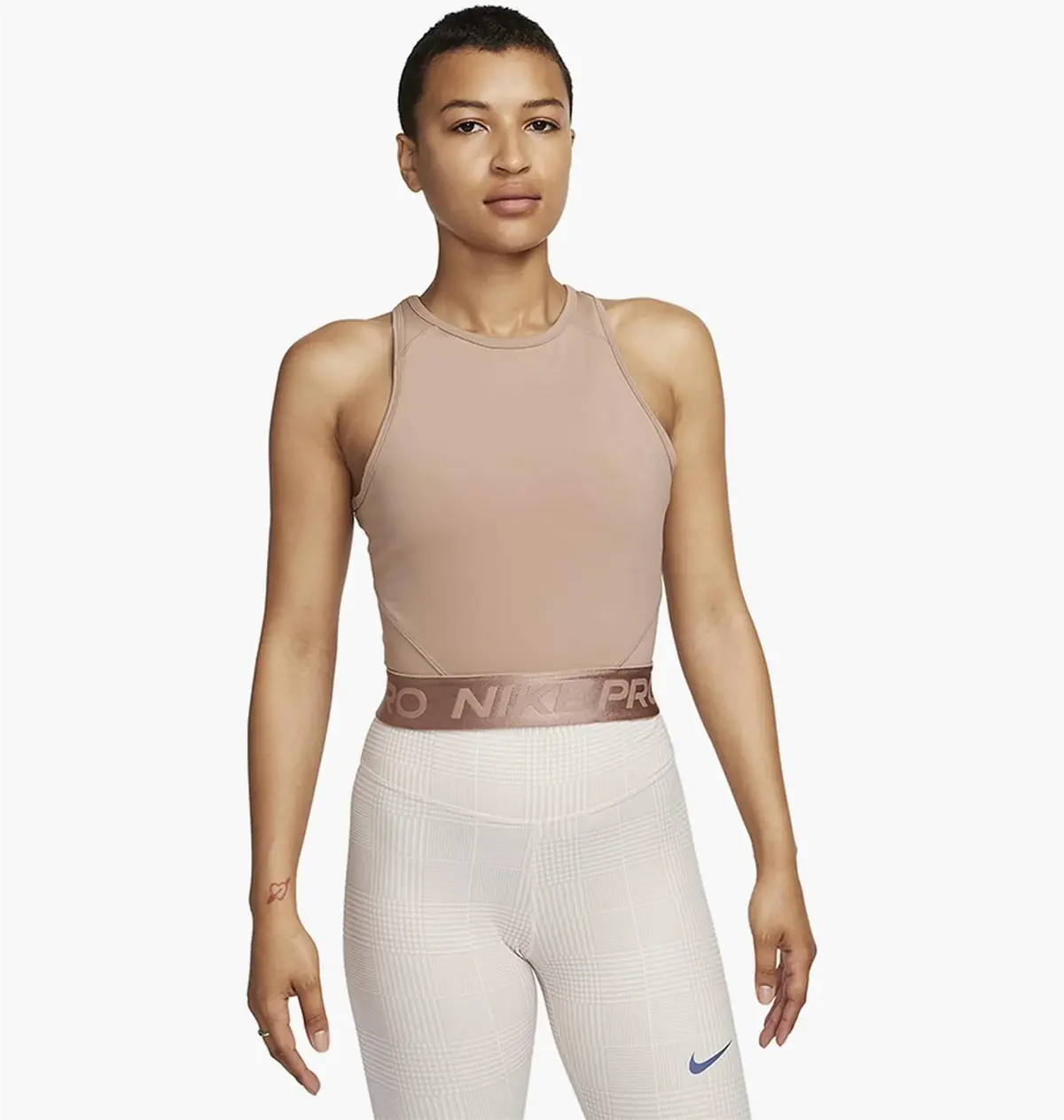 Спортивний топ жіночий Nike Pro Dri-Fit Crop Top Brown