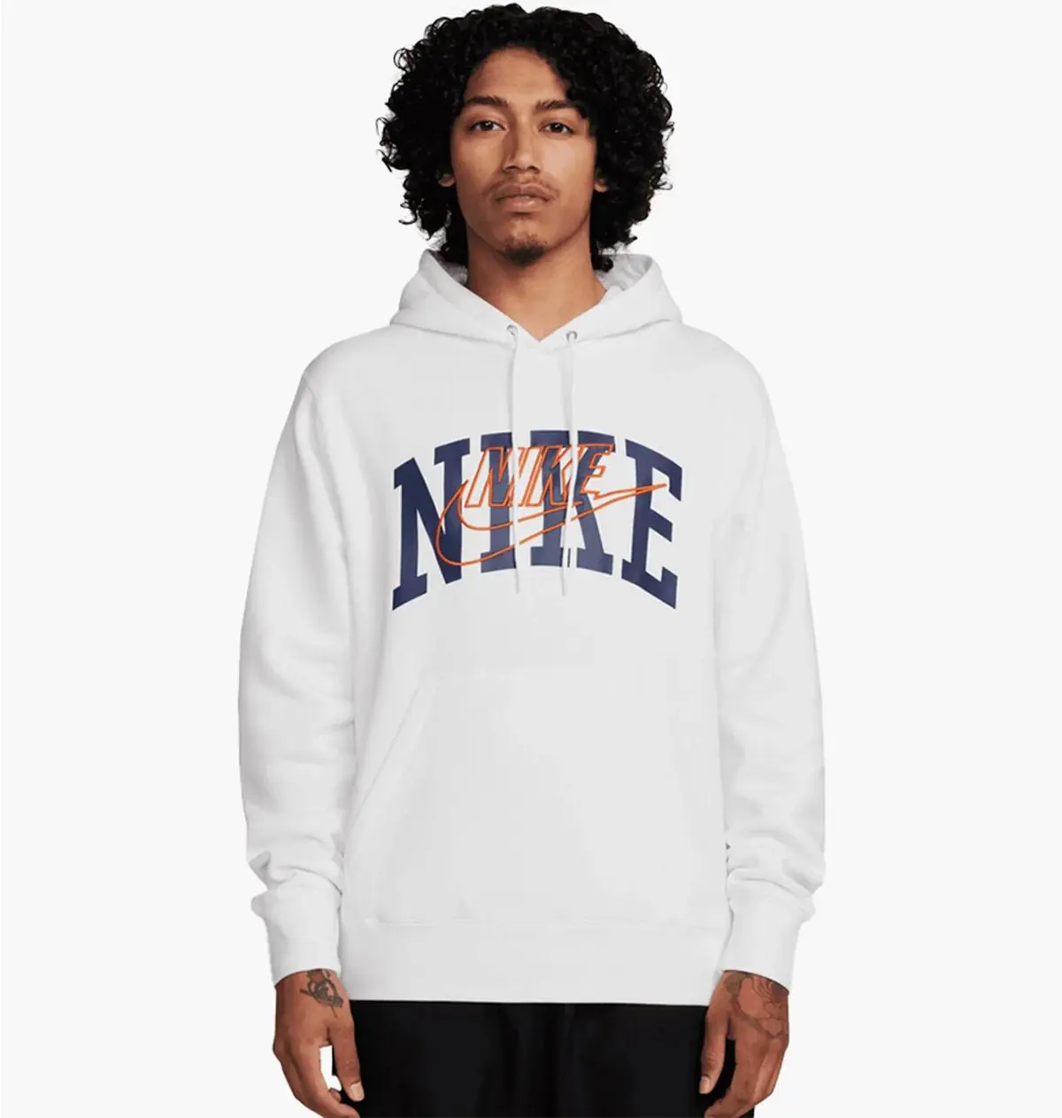 Кофта чоловіча Nike Club Fleece Brushed-Back Hoodie White