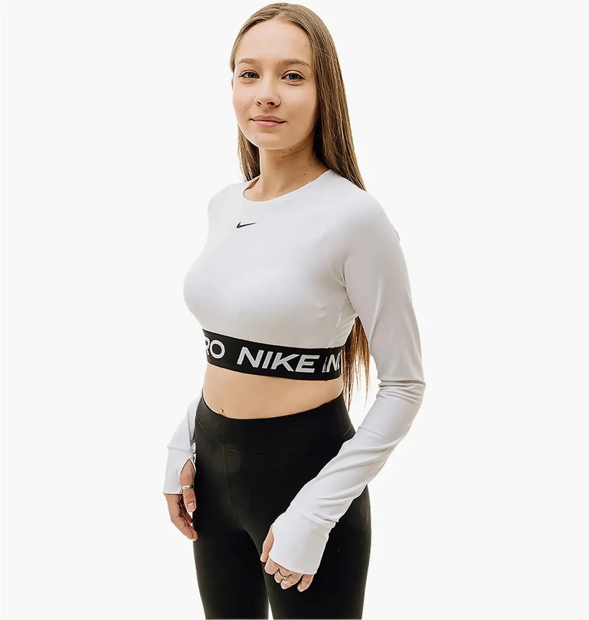 Кофта жіночі Nike Pro Dri-Fit Cropped Long-Sleeve Top