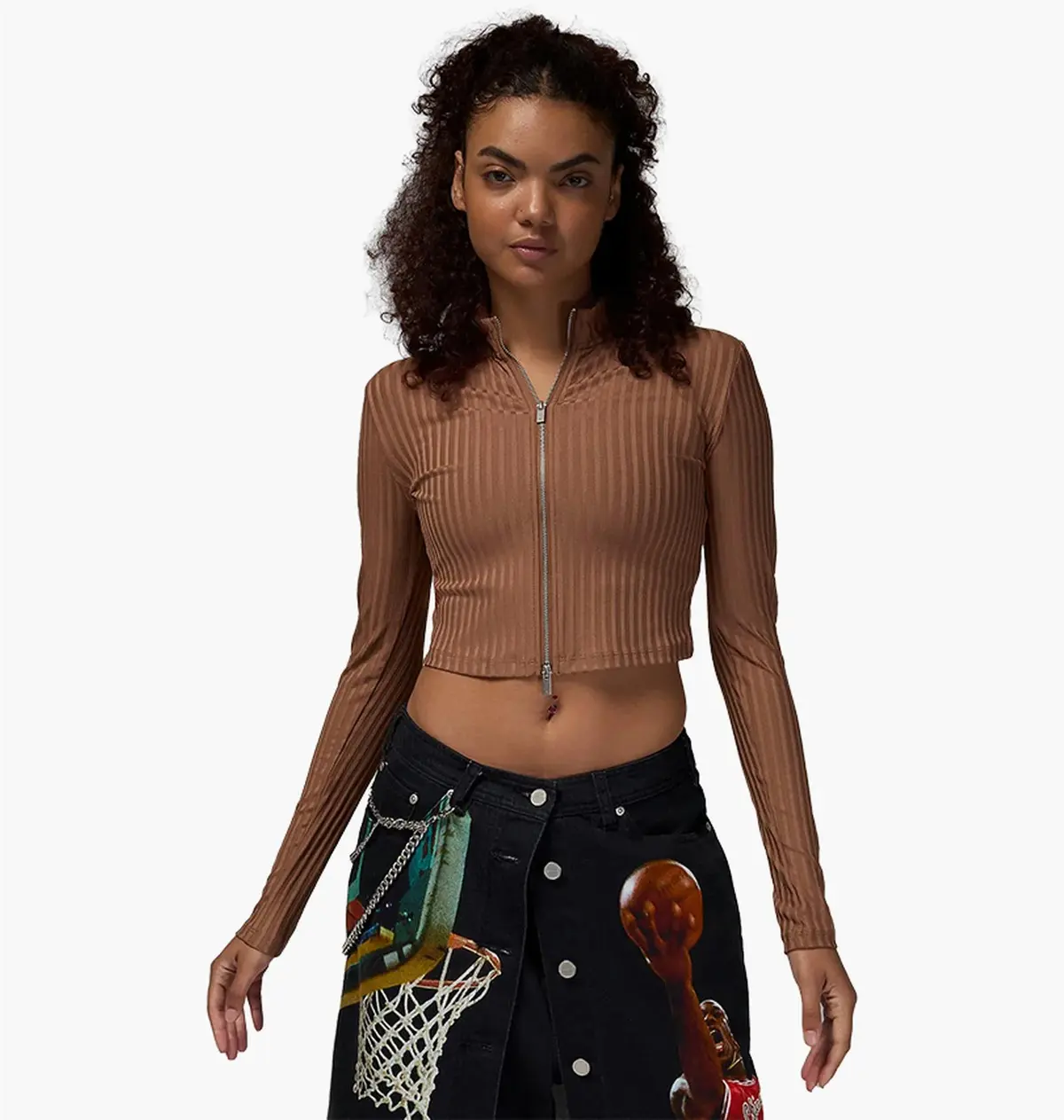 Кофта жіночі Jordan Long-Sleeve Top Brown