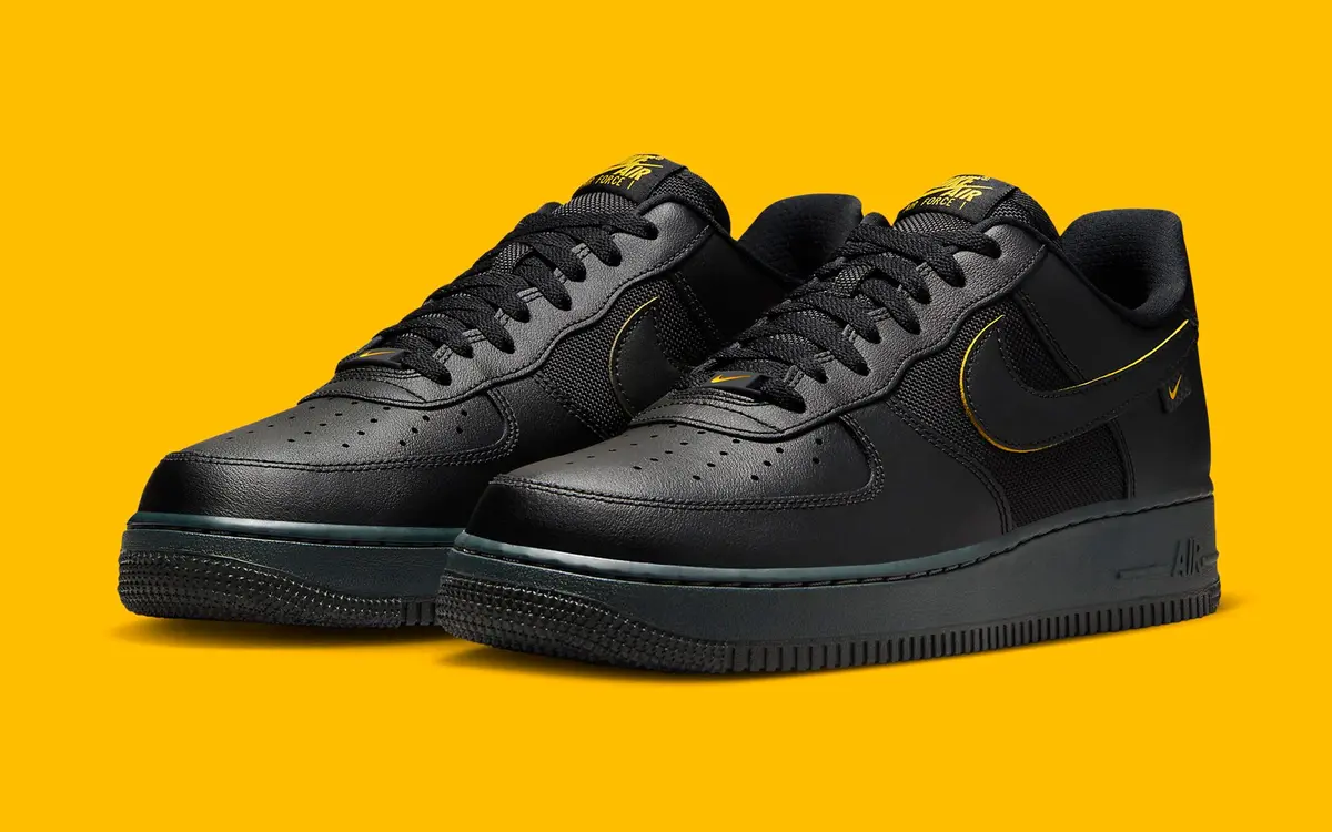 Кроссовки мужские Nike Air Force 1 '07 'Black University Gold'