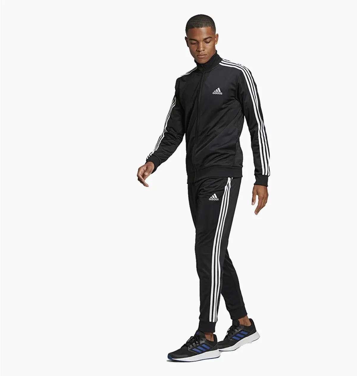 Спортивный костюм мужской Adidas Primegreen Essentials 3-Stripes Track Suit Black