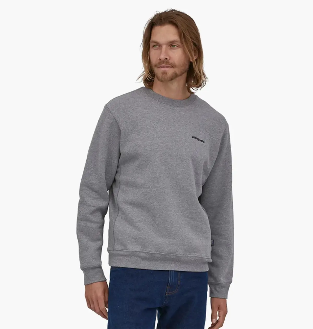 Кофта чоловіча Patagonia P-6 Logo Uprisal Crew Sweatshirt Gravel Heather Grey Glh39657