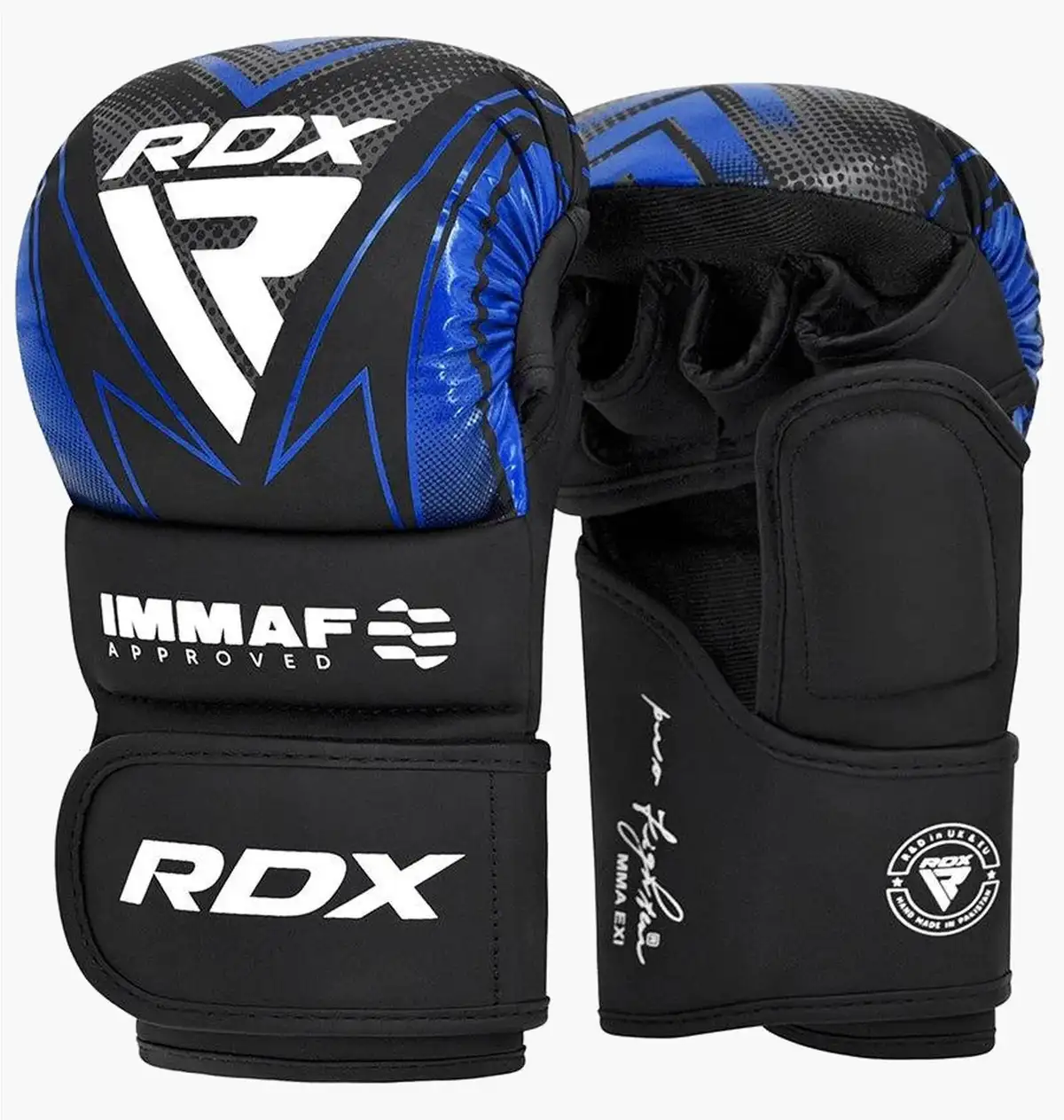 Боксерські рукавиці Rdx Grappling Gloves Shooter Immaf-1 Blue
