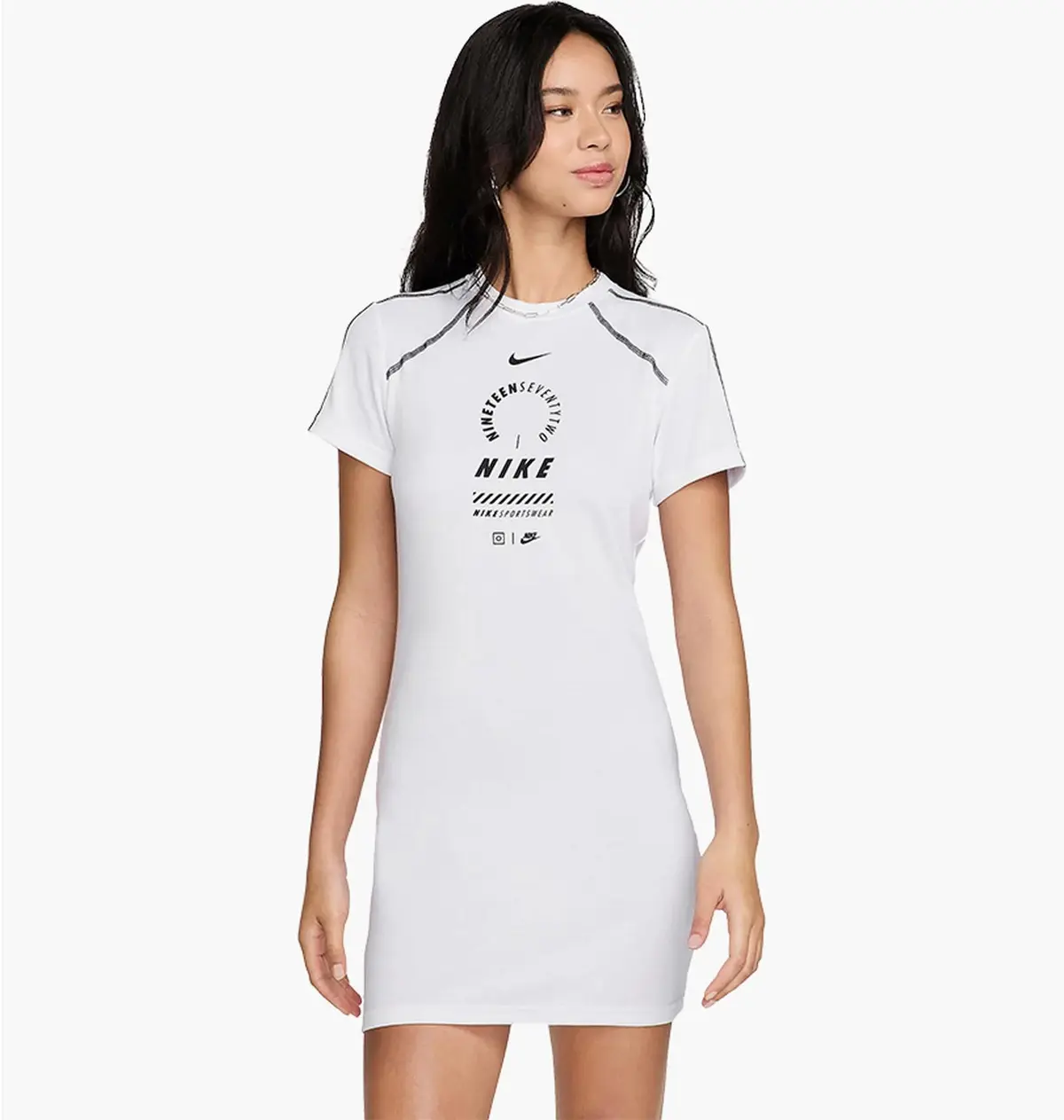 Платье женское Nike Sportswear Short-Sleeve Dress White
