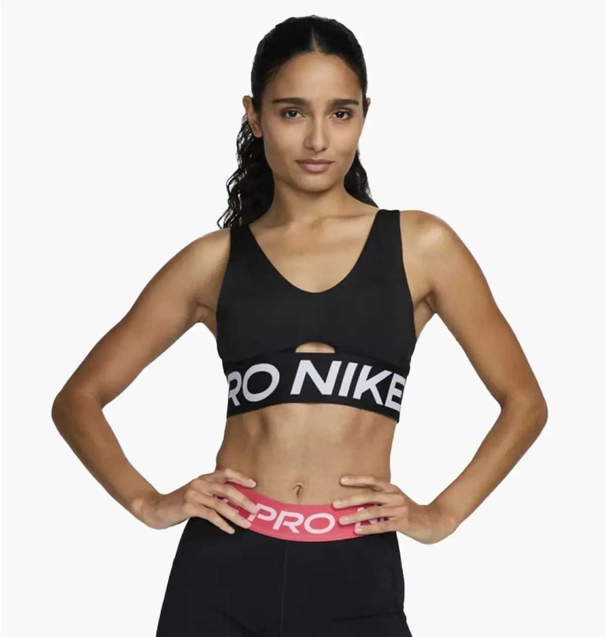 Спортивний топ жіночий Nike Indy Plunge Medium-Support Bold