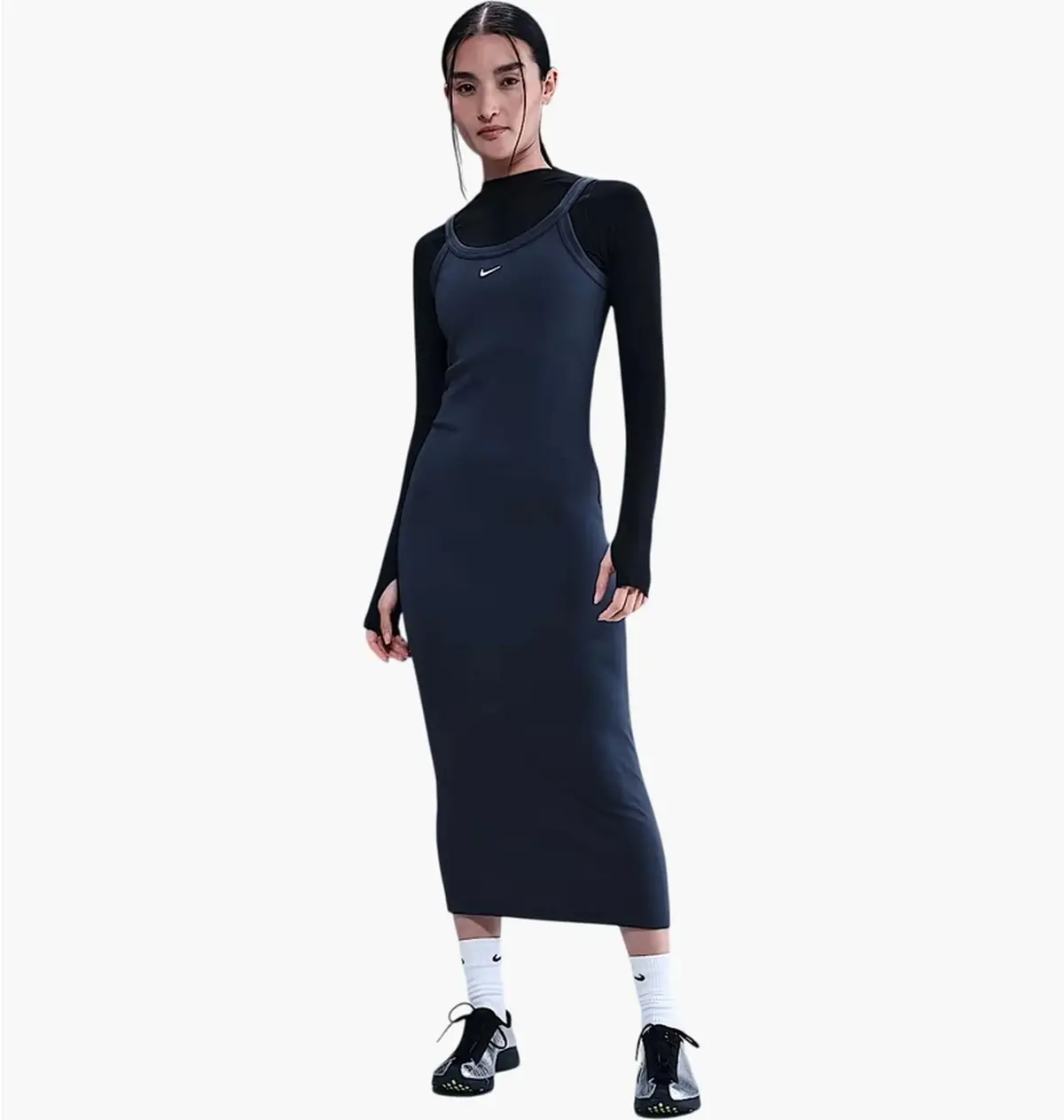 Платье женское Nike Sportswear Chill Knit черное HJ0710-410