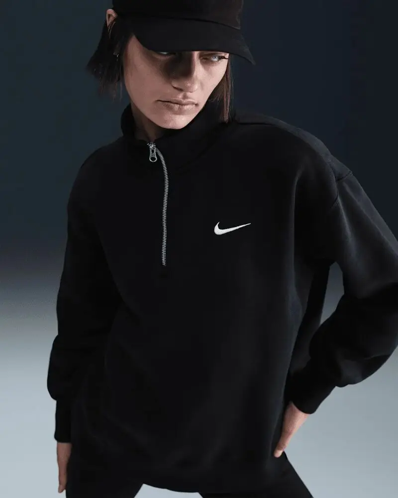 Кофта жіночі Nike Phoenix Fleece 1/4-Zip Oversized