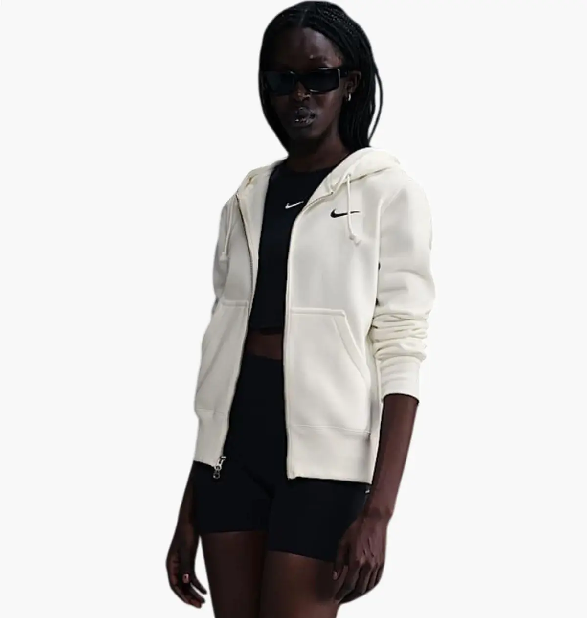 Кофта женские Nike Nsw Phnx Flc Std Fz Hdy White