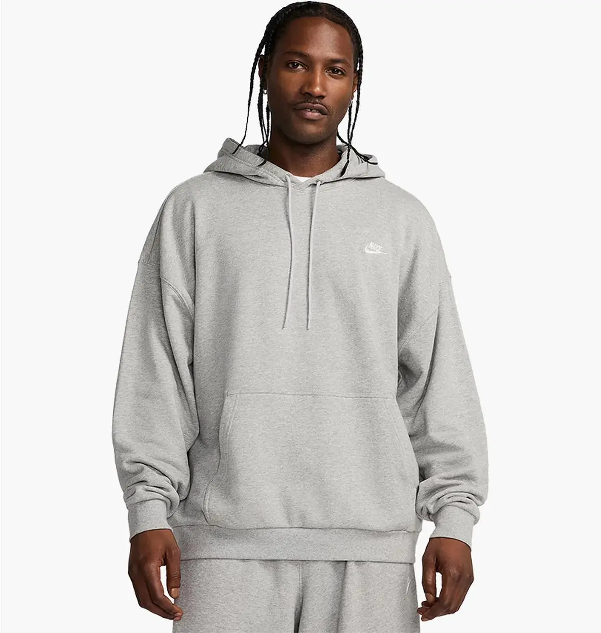 Кофта мужская Nike Club Fleece Hoodie French-Terry Grey