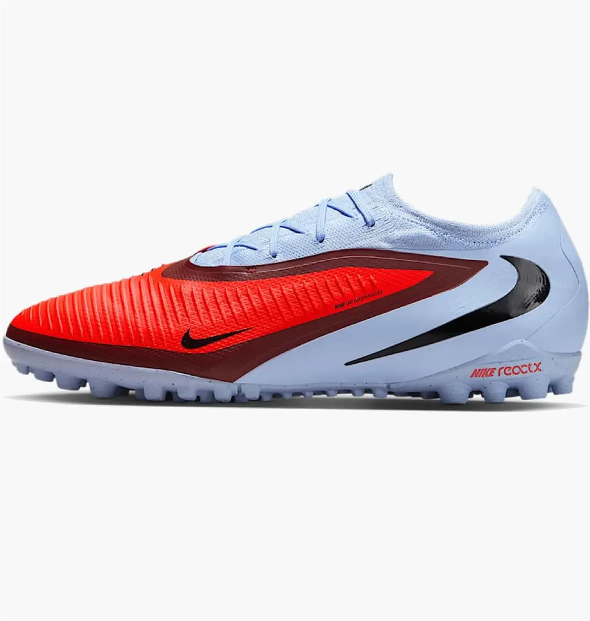 Сороконожки унисекс Nike Reactx Phantom 6 Low Pro Tf Light Blue/Red