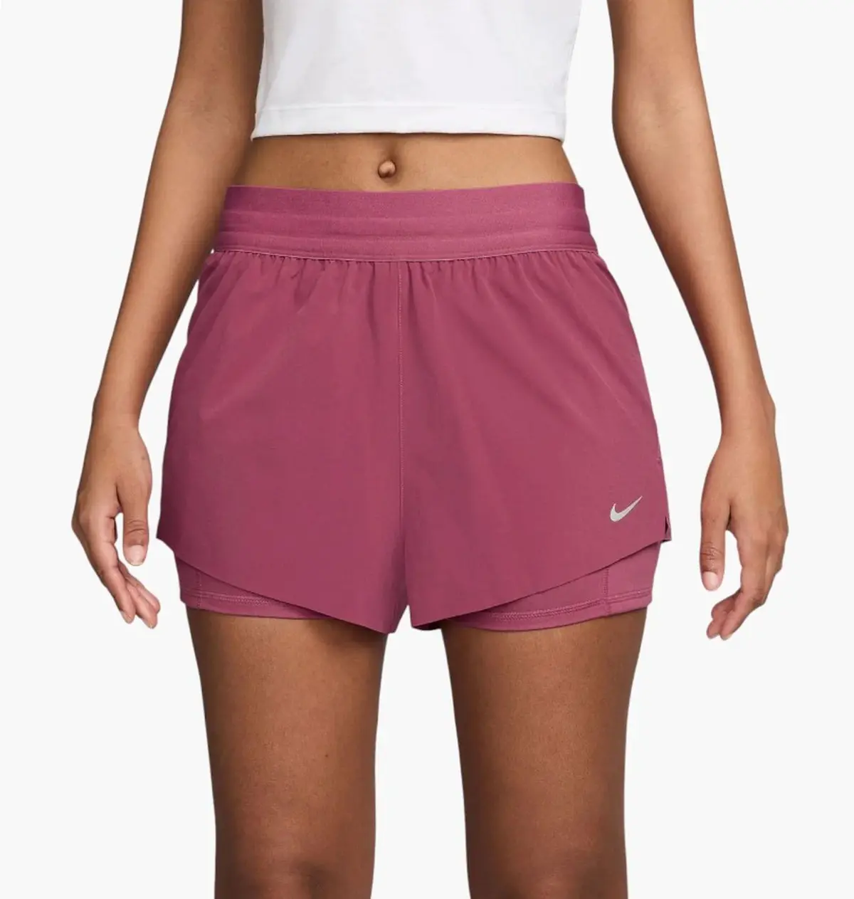 Шорти жіночі Nike Swift Dri-Fit Mid-Rise 2-In-1 Pink