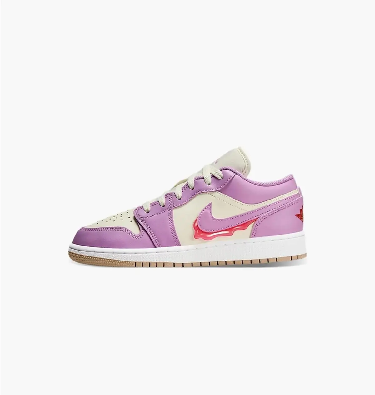 Кроссовки детские Jordan 1 Low Se Gs Peanut Butter & Jelly Violet/White