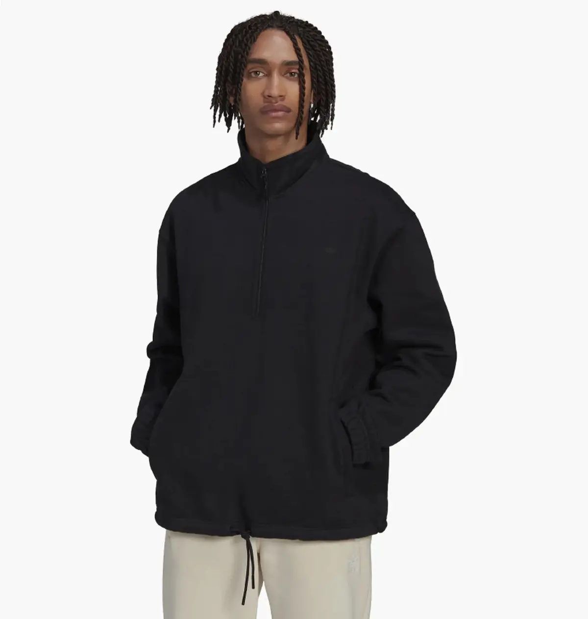 Кофта мужская Adidas Adicolor Contempo Half-Zip Crew Sweatshirt Black