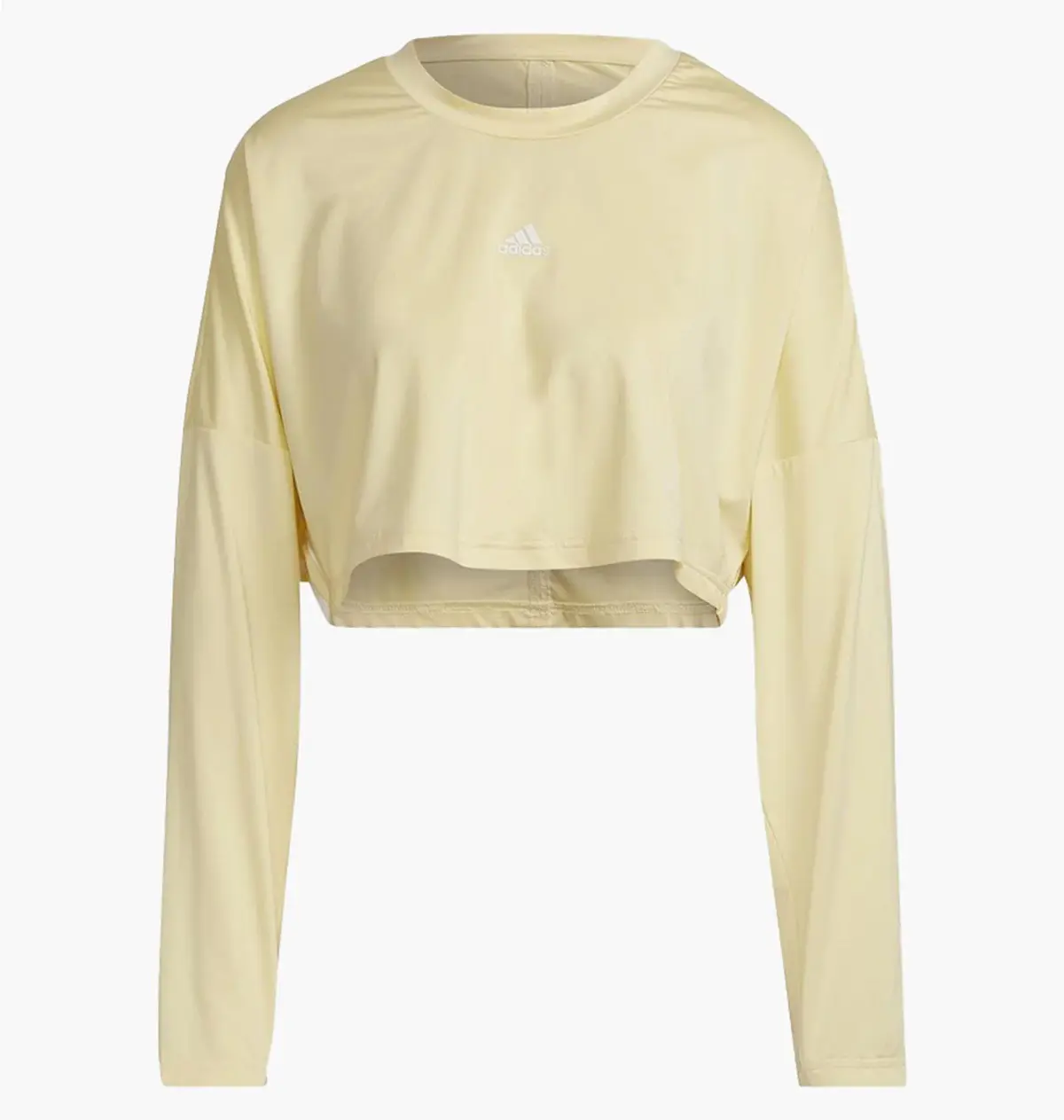 Спортивный топ женской Adidas Loose-Fitting Short Sweatshirt Yellow