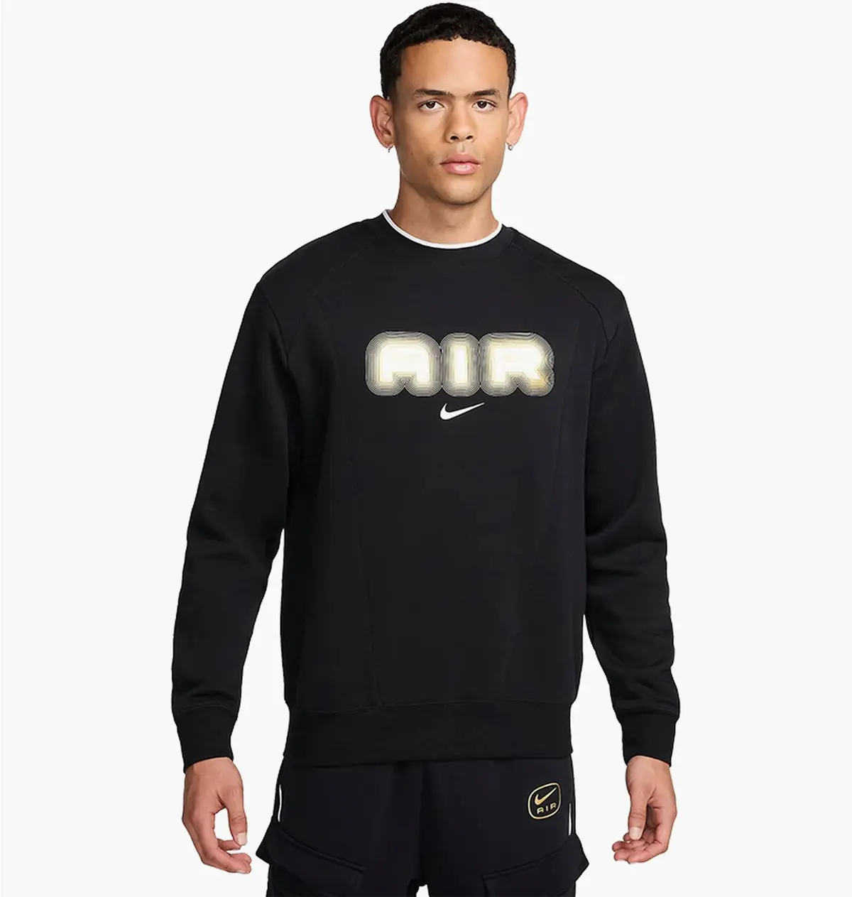 Кофта чоловіча Nike Air Fleece Crew-Neck Sweatshirt Black