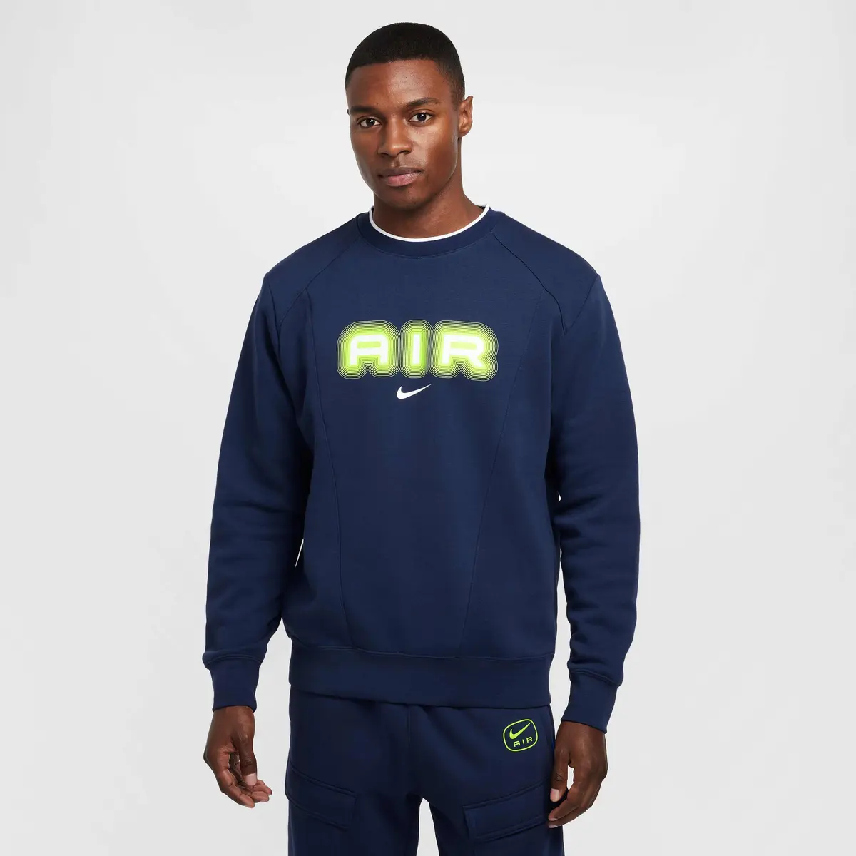 Кофта чоловіча Nike Air Fleece Crew-Neck Blue