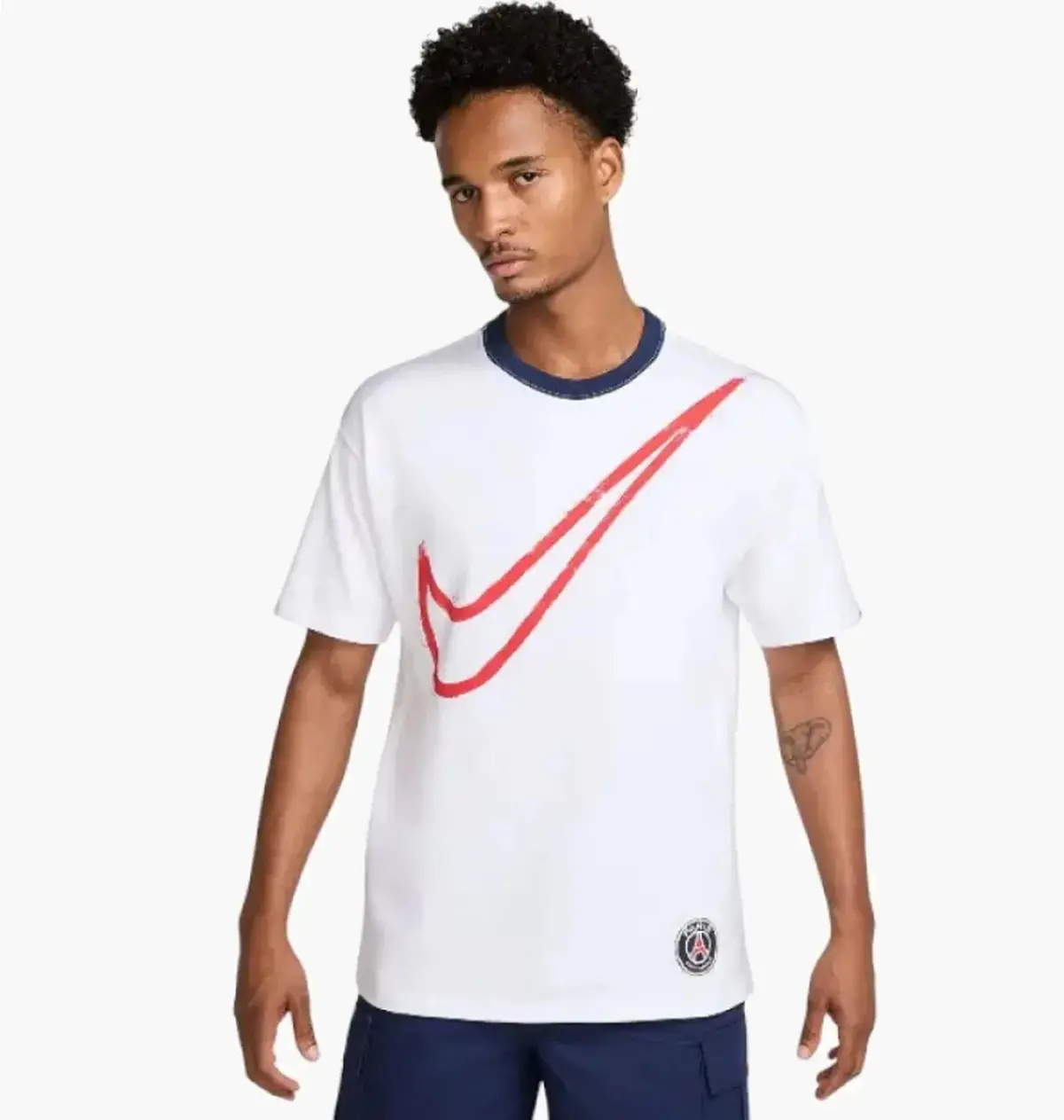 Футболка чоловіча Nike Psg Oversized Swoosh Tee White