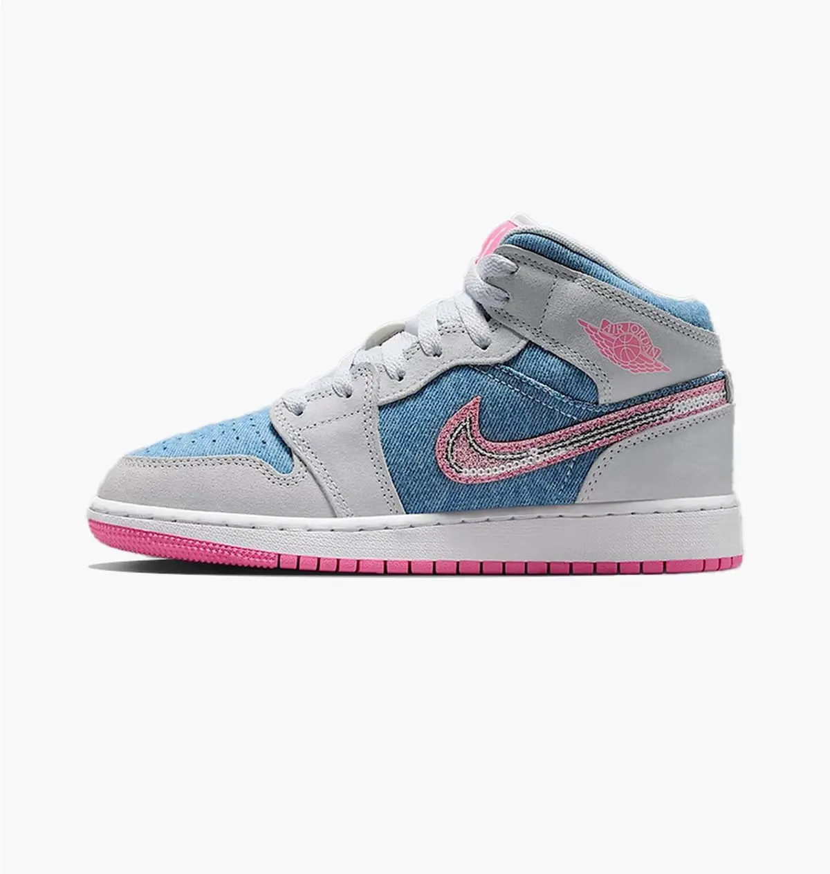 Кросівки дитячі Jordan 1 Mid Se (Gs) Grey/Blue