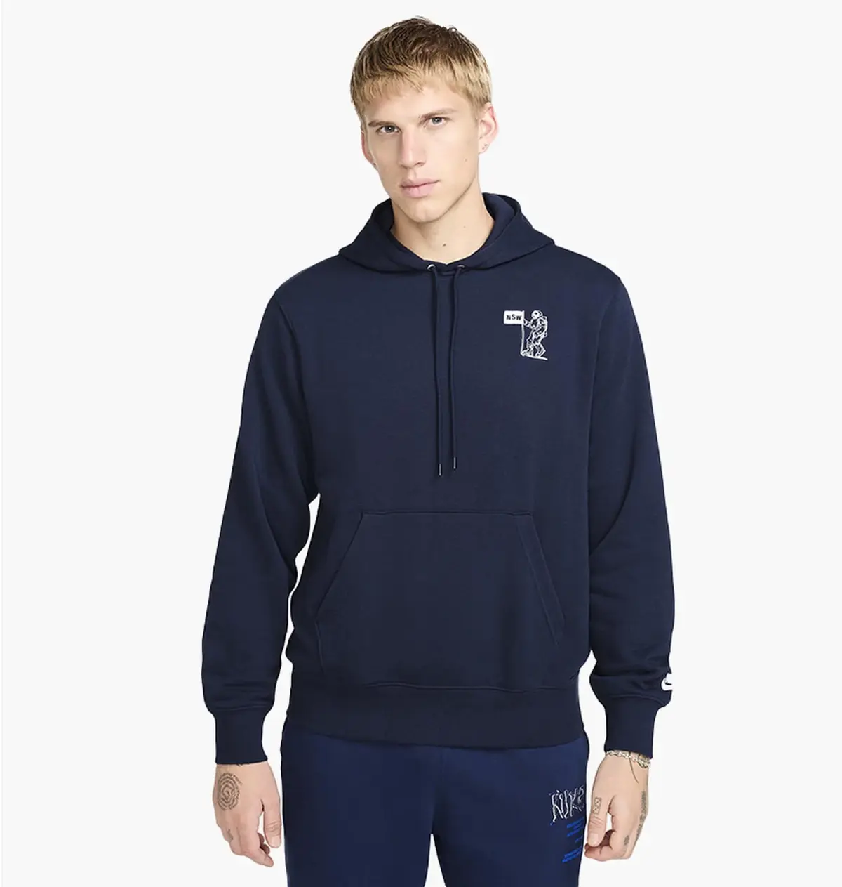 Кофта чоловіча Nike Club Ft Po Hdy Moon Gfx Blue