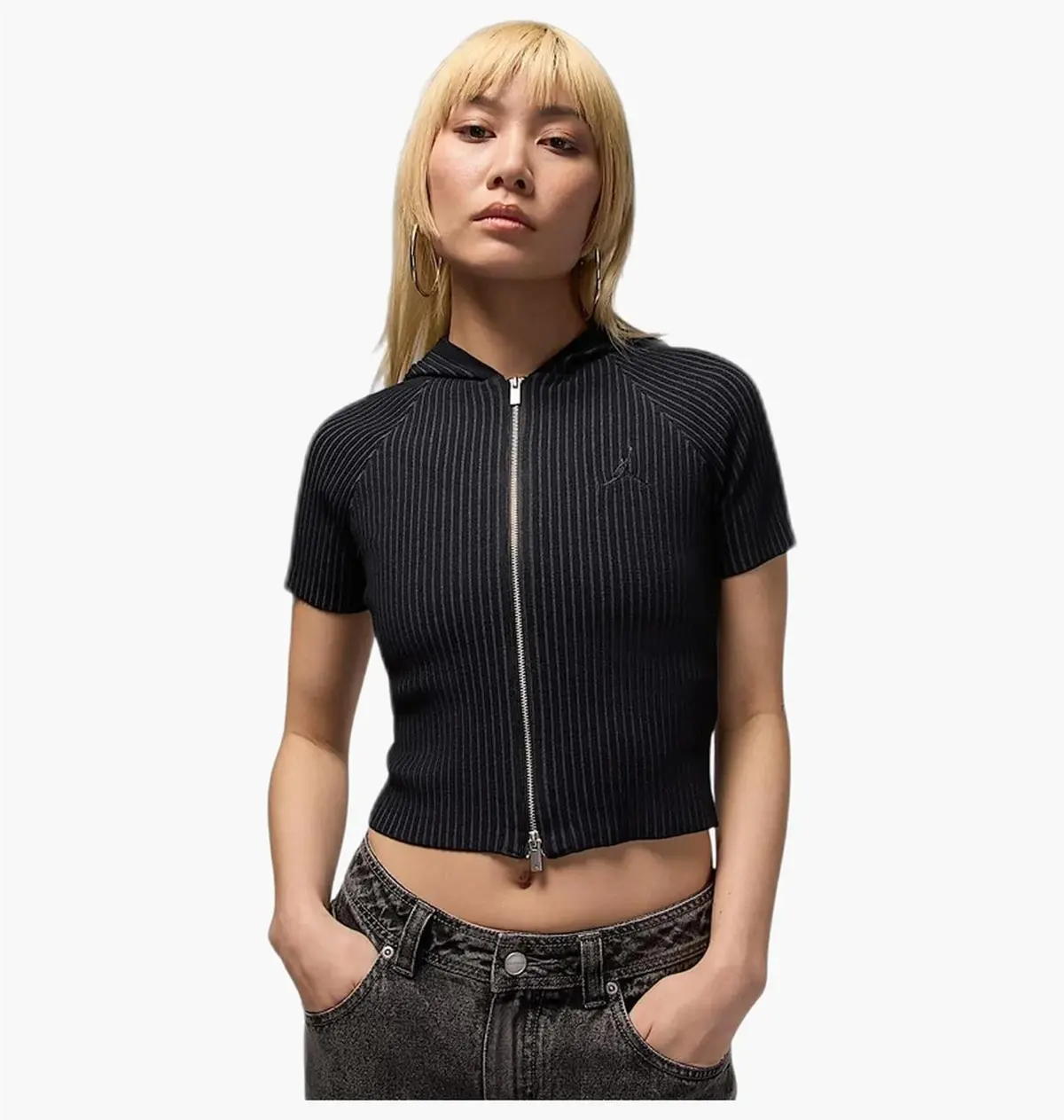 Кофта жіночі Jordan Flight Womens Full- Zip Knit Top Black