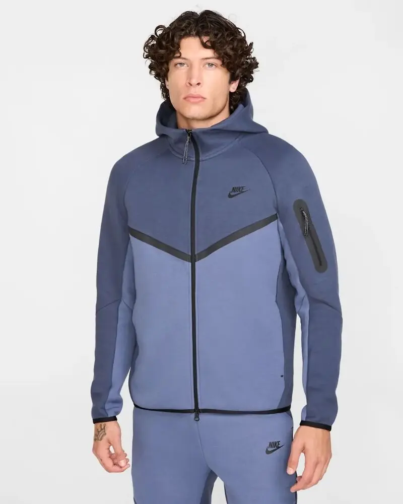 Кофта мужская Nike Tech Full-Zip Windrunner синяя HV0949-437